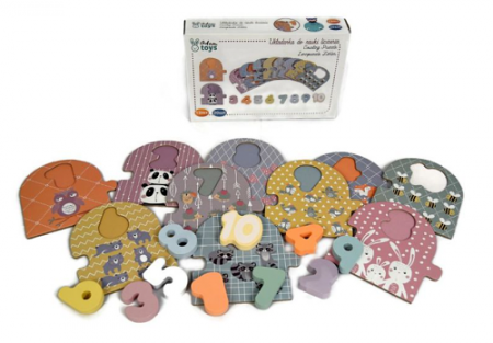 Adam Toys Naučné dřevěné puzzle - počítání