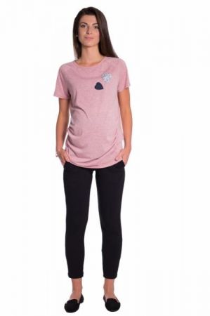 Be MaaMaa Těhotenské 3/4 kalhoty s odparátelným pásem - černé, vel. XXL, XXL (44)