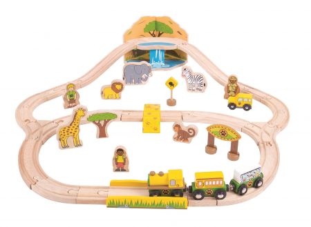 Bigjigs Rail Dřevěná vláčkodráha Safari