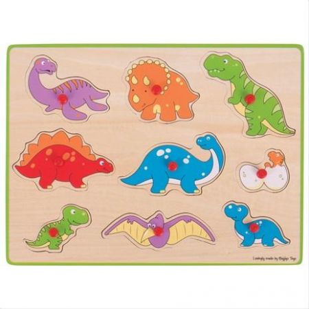 Bigjigs Toys Vkládací puzzle dinosauři