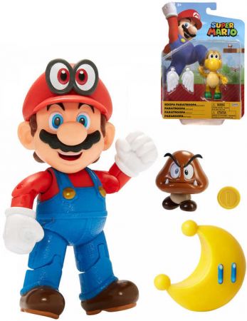 Figurka Nintendo Super Mario 10cm postavička set s doplňkem 5 druhů plast