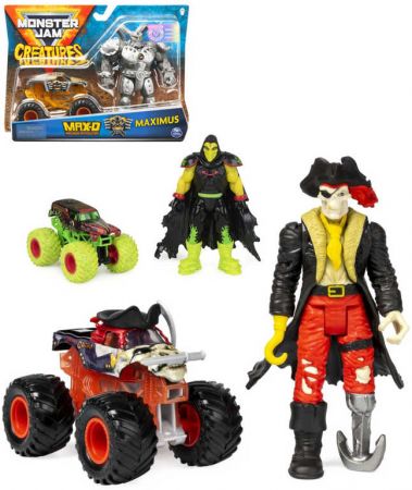 SPIN MASTER Auto Monster Jam 13cm set s figurkou různé druhy plast