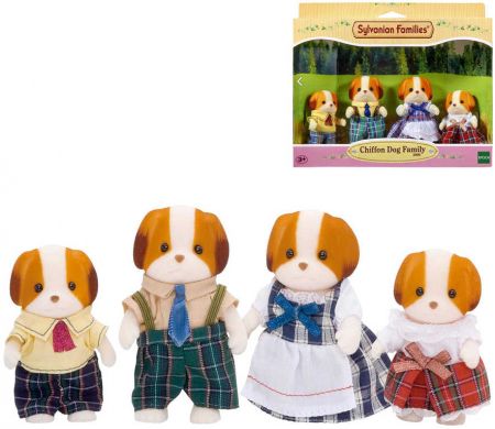 Sylvanian Families rodina pejsků set 4 figurky psí rodinka v krabici