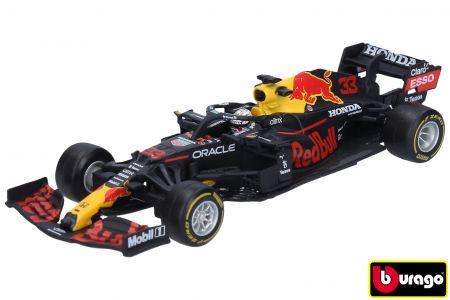 Bburago 1:43 RACE F1 - Red Bull Racing RB16B (2021) #33 (Max Verstappen) s helmou