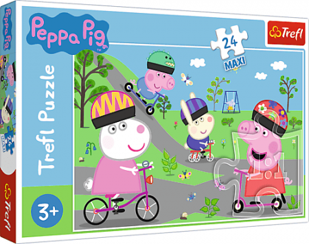 TREFL - Puzzle 24 Maxi - Aktivní den Selata Peppa / Peppa Pig