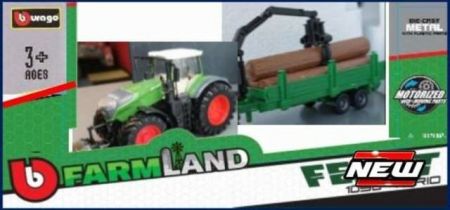 BBURAGO - 1:50 Farm Traktor Fendt 1050 Vario + Tree Forwarder