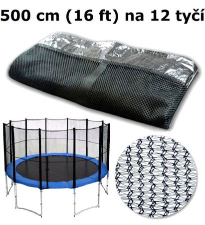 Ramiz Ochranná síť na trampolínu 500 cm (16 ft) na 12 tyčí