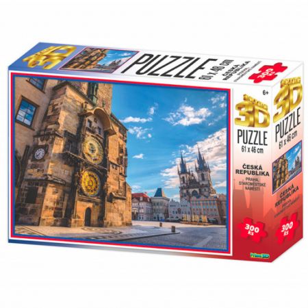 Puzzle 3D Praha Staroměstské náměstí, 300 dílků