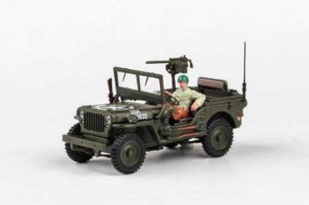 Cararama Ton Military Vehicle With Gun - US Version 2 1:43