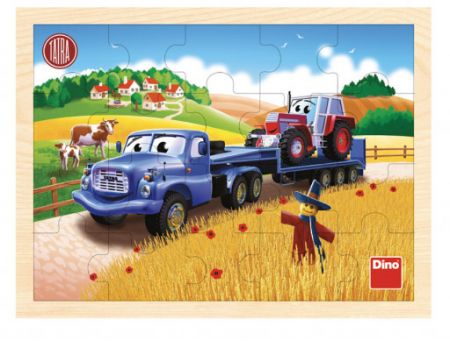 Dino Toys Dřevěné puzzle Tatra Tahač, 20 dílků