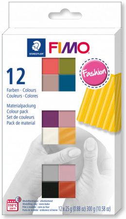 Sada FIMO Soft 12 barev, 25g FASHION