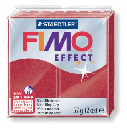 Staedtler FIMO efekt metalická rubínová 57g