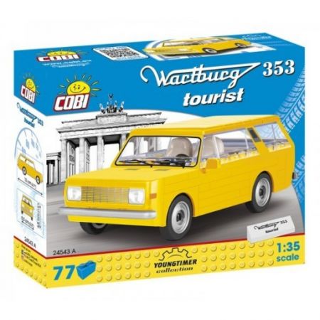 Cobi 24543 WARTBURG 353 Tourist, Žlutý 1:35, 77 kostek