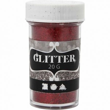 Glitter červené třpytky, 20g