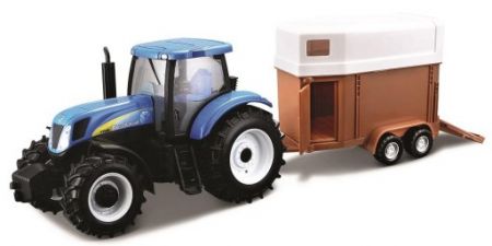 Bburago New Holland T7000 Tractor with HorseTrailer 1:32