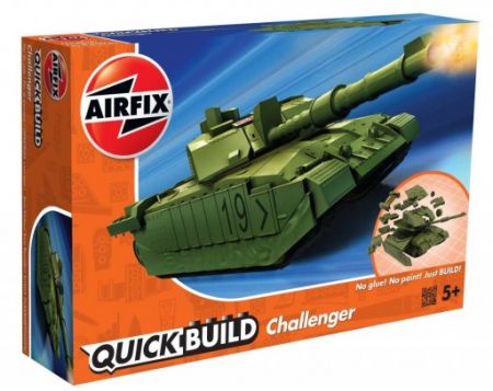 Airfix Quick Bulid J6022 Challenger Tank, Zelený