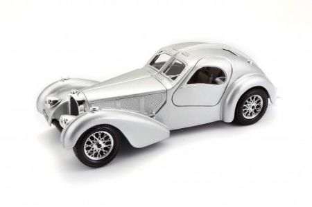 Bburago Bugatti Atlantic Stříbrná 1:24