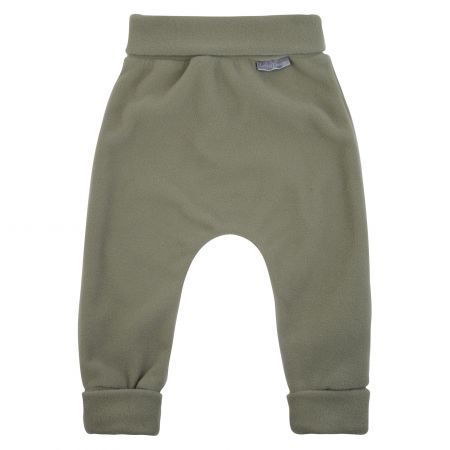 khaki zelené termotepláčky z hebkého fleecu - 6-9kg