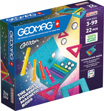 GEOMAG GLITTER RECYCLED 22 DÍLKŮ