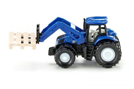 SIKU Blister - traktor New Holland s paletovými vidlemi a paletou