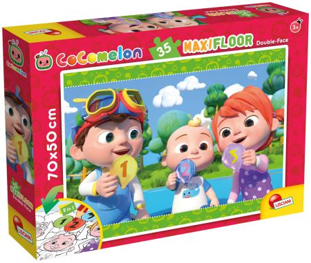 CoComelon Puzzle Maxi 35 čísla 2v1 70x50 cm