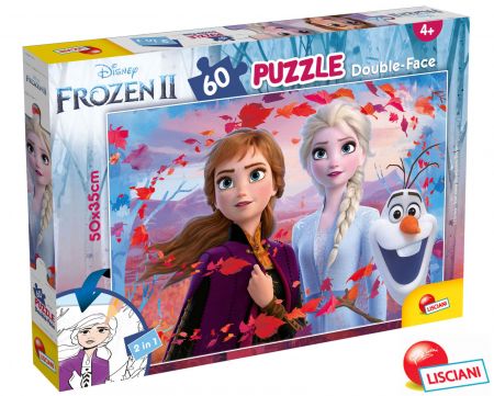 FROZEN II Puzzle 60 oboustranné 50x35 cm 2v1