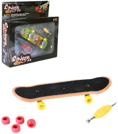 Skateboard prstový šroubovací set s doplňky 4 druhy v krabici DS72591365