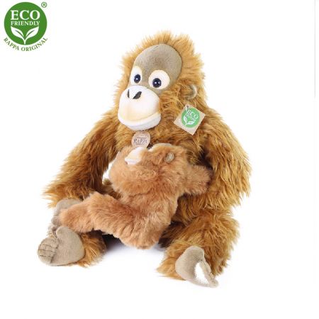 RAPPA | Plyšový orangutan s mládětem 28 cm ECO-FRIENDLY DS60975699