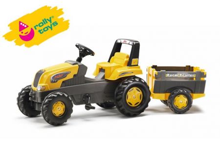 Šlapací traktor Rolly Junior s Farm vlečkou - žlutý DS29137304