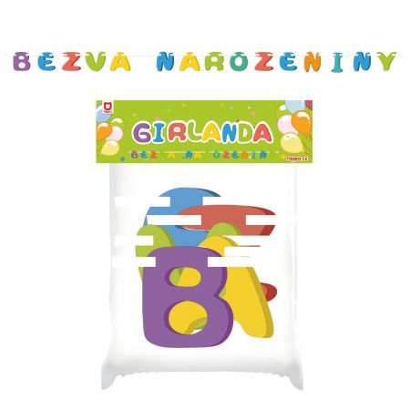 RAPPA | Girlanda papírová BEZVA NAROZENINY DS13885874