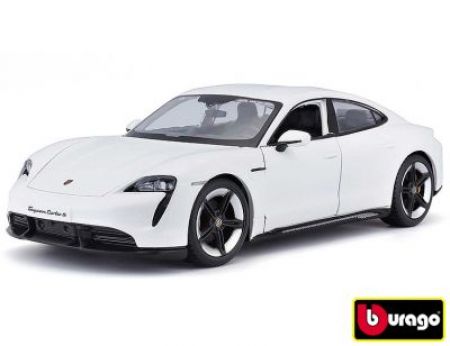 Bburago 1:24 Porsche Taycan Turbo S 2019 Carrara White - II.jakost