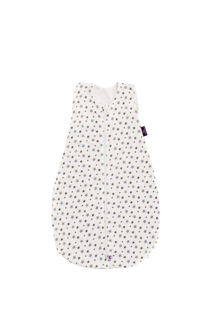 Letní spací pytel Träumeland Liebmich Tencel weiß mit grauen Sternen 110 cm