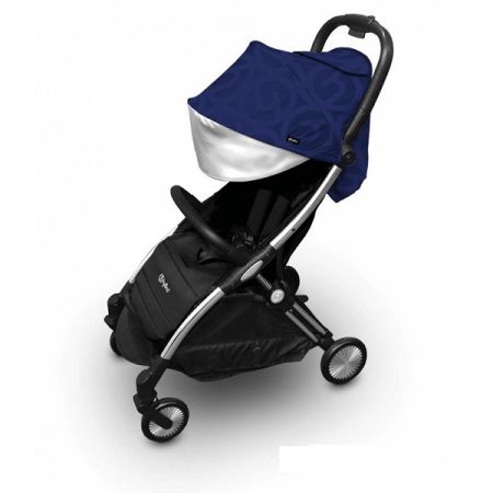 BABYSTYLE sportovní kočárek HYBRID EZYFOLD Chrome Silver/Navy