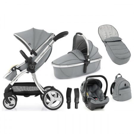 BABYSTYLE kombinovaný kočárek EGG 2 SET 6v1 Monument Grey