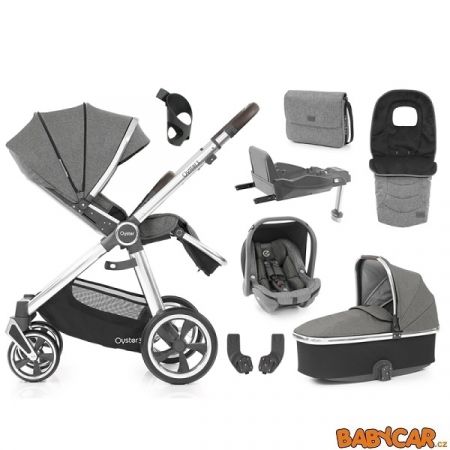 BABYSTYLE kombinovaný kočárek OYSTER 3 8v1 Mercury/Mirror