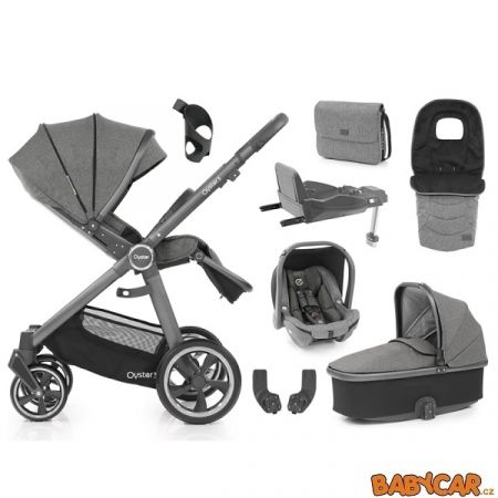 BABYSTYLE kombinovaný kočárek OYSTER 3 8v1 Mercury/City Grey