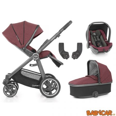 BABYSTYLE kombinovaný kočárek OYSTER 3 4v1 Berry