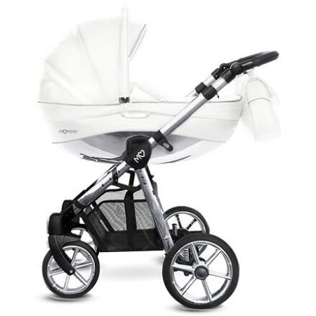 Kočárek Baby Active Mommy Glossy trojkombinace White/Silver