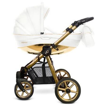 Kočárek Baby Active Mommy Glossy dvojkombinace White/Gold