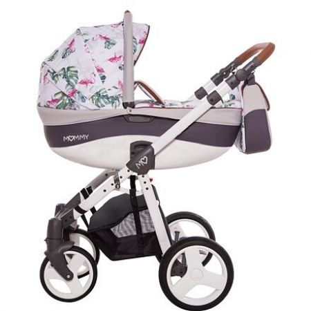 Kočárek Baby Active Mommy Summer 2019 trojkombinace s autosedačkou Flamingo