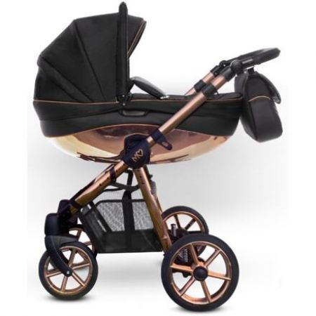 Kočárek Baby Active Mommy Glossy dvojkombinace Black/Rose Gold