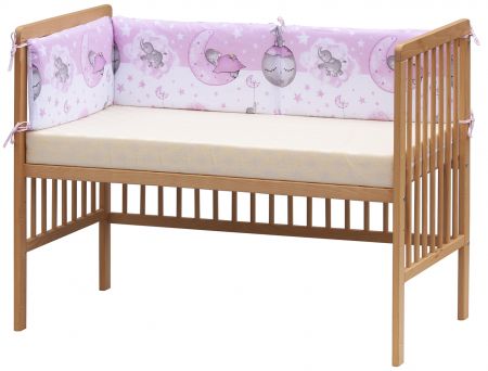 Mantinel do postýlky 4dílný - Scarlett Lucy - 180 x 30 cm - růžová SC-2200