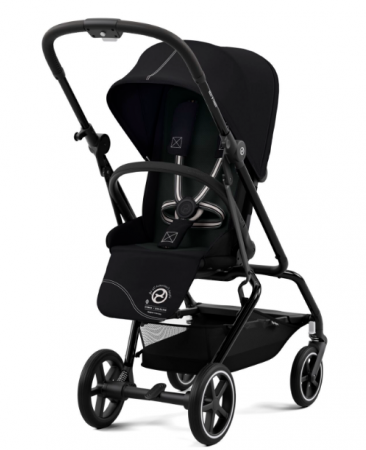 Sportovní kočárek Cybex EEZY S TWIST + 2 BLK LEATHER 2022 Moon Black