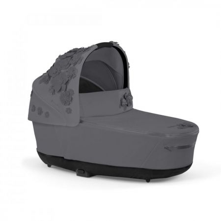 Hluboká korba LUX CARRY COT ke kočárku Cybex PRIAM 4.0 - limitovaná kolekce SIMPLY FLOWERS Grey