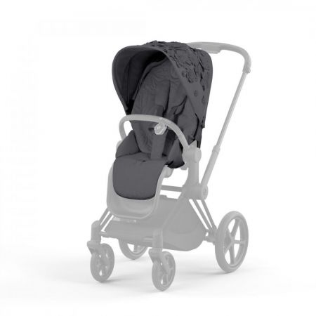 Barevný set ke kočárku Cybex PRIAM 4.0 SEAT PACK 2022 - limitovaná kolekce SIMPLY FLOWERS Grey