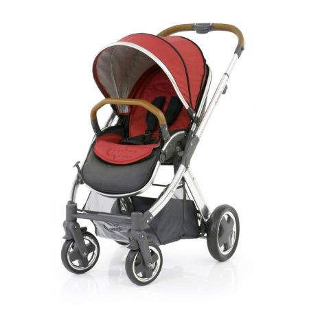 BabyStyle Oyster 2 kočárek Mirror Tan/Tango Red 2019