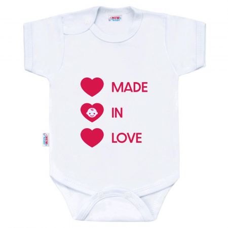 NEW BABY Body s potiskem New Baby MADE IN LOVE