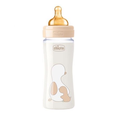 CHICCO Láhev kojenecká sklo Original Touch latex 240 ml neutral