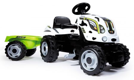 Smoby Traktor Kravička Farmer XL s přívěsem