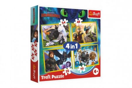 Trefl Puzzle 4v1 Jak vycvičit draka